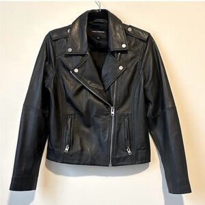 Lucky Brand Black Lamb Leather Moto Jacket Medium